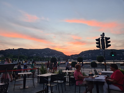 1st break: Como - evening sky at lake Como
